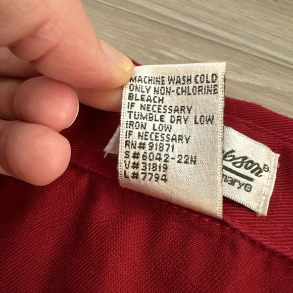 Vintage Norm Thompson Mens Long Sleeve Red Golf Polo Sweater Shirt Size Large - Picture 7 of 9